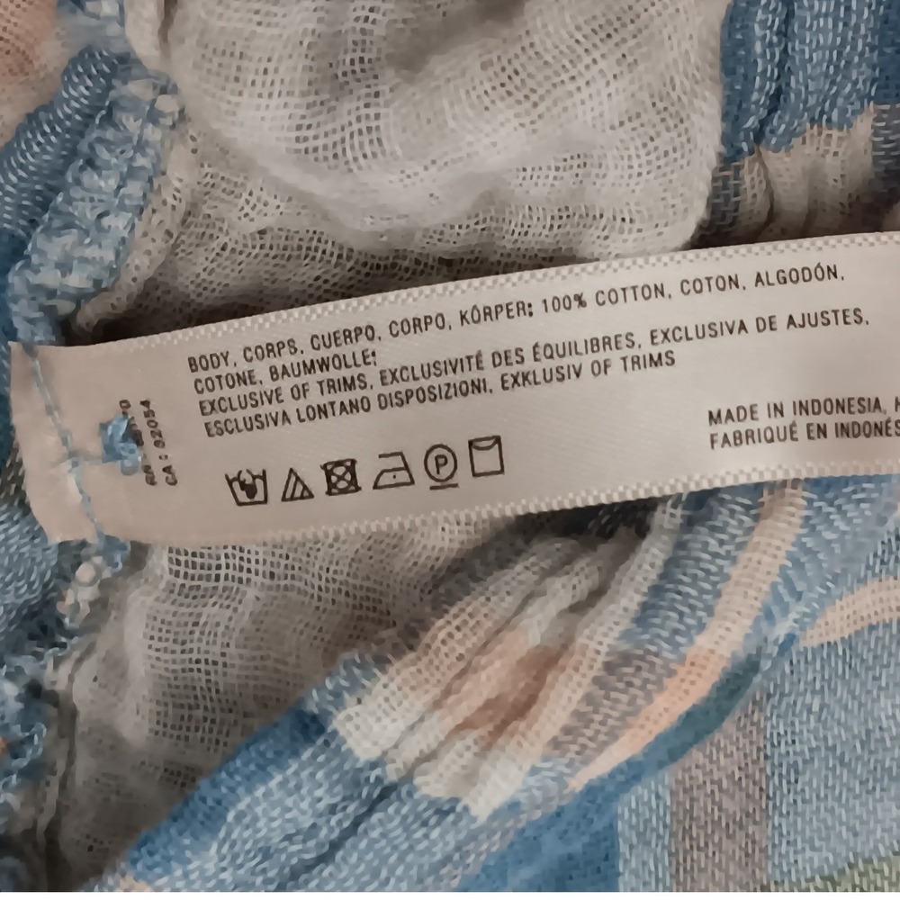 Saturday Sunday Anthropologie Mixed Media Tunic Shirt Dress Blue Pink Medium - Picture 11 of 12
